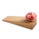 2 Pieces Red Etched Ceramic Wooden Door Stopper
